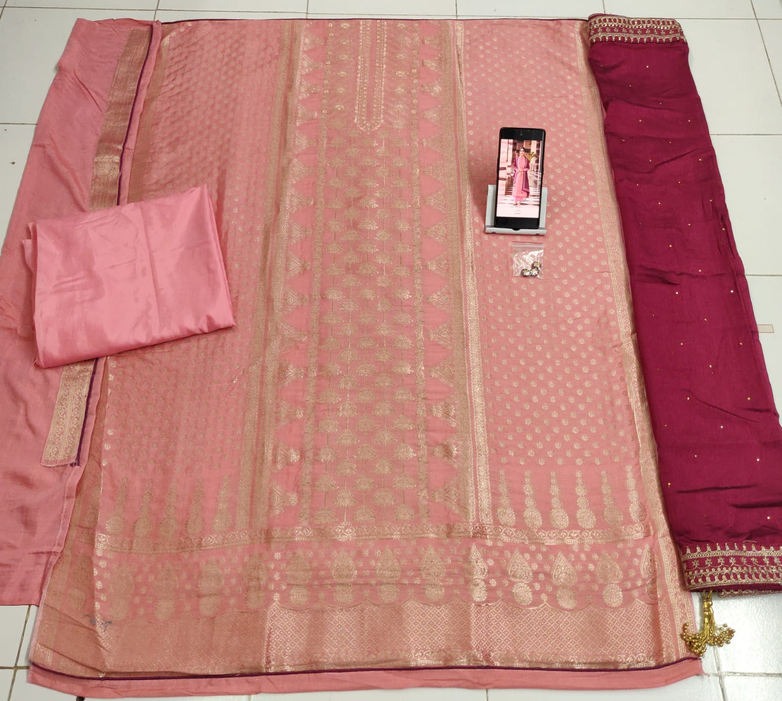 AMIRAH KHWAHISH Dola Jecard Silk With button Heavy Designer salwar suit